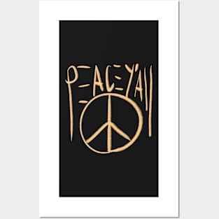 peace you all, peace y'all themed graphic design Posters and Art